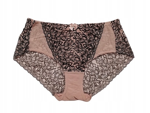 55910 ZMYSŁOWE PEŁNE DAMSKIE MAJTKI FIGI LANNY MODE XXL różowe