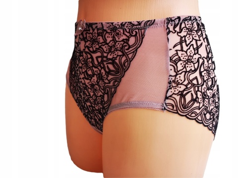 55910 ZMYSŁOWE PEŁNE DAMSKIE MAJTKI FIGI LANNY MODE XXL różowe