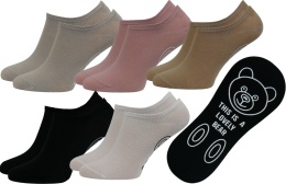 NOWOŚĆ!!! 5x STOPKI BAMBUSOWE KRÓTKIE SKARPETKI ABS DAMSKIE 35-38