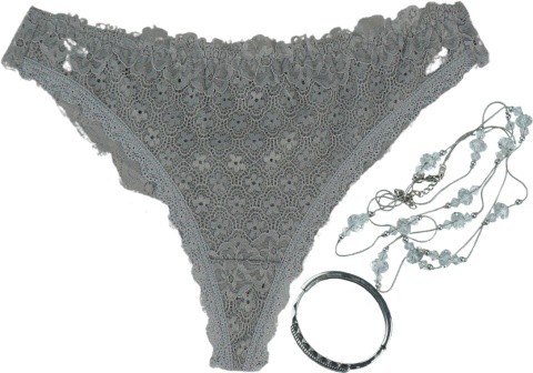 Sexy ZMYSŁOWE koronki FIGI BRAZYLIANY M/L szary