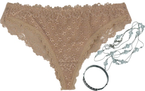 Sexy ZMYSŁOWE koronki FIGI BRAZYLIANY M/L j.beż