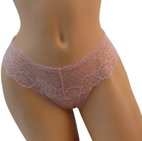 Sexy ZMYSŁOWE koronkowe majtki STRINGI różowe XL