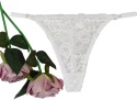 KORONKOWE FIGI STRINGI majtki DAMSKIE białe L/XL