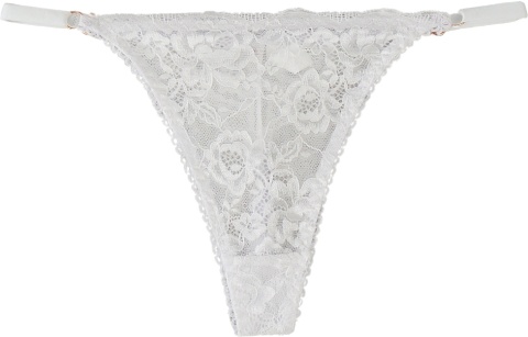 KORONKOWE FIGI STRINGI majtki DAMSKIE białe L/XL