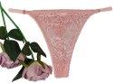 KORONKOWE FIGI STRINGI majtki DAMSKIE różowe L/XL