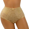 51721 ZMYSŁOWE PEŁNE DAMSKIE MAJTKI FIGI LANNY MODE XL beżowe
