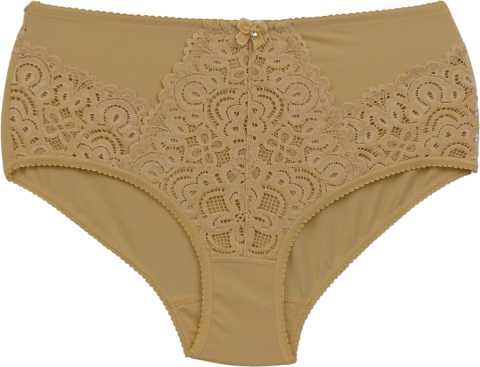 51721 ZMYSŁOWE PEŁNE DAMSKIE MAJTKI FIGI LANNY MODE XXL beżowe