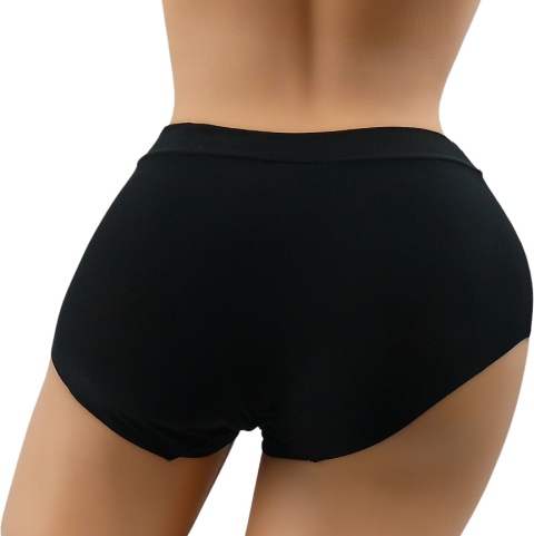 PEŁNE damskie FIGI BEZSZWOWE LAS. CIĘTE czarne XL