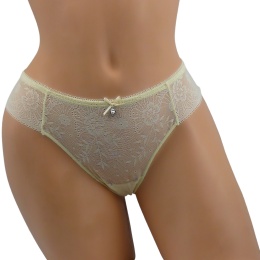 SEXI KORONKOWE MAJTKI STRINGI DAMSKIE kremowe XL