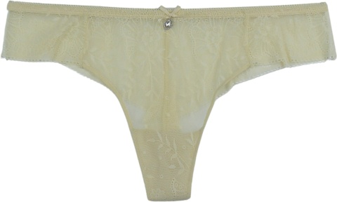 SEXI KORONKOWE MAJTKI STRINGI DAMSKIE kremowe XL