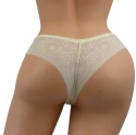 SEXI KORONKOWE MAJTKI STRINGI DAMSKIE kremowe L