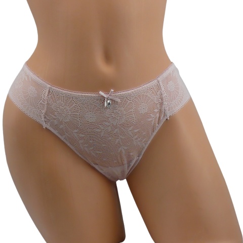 SEXI KORONKOWE MAJTKI STRINGI DAMSKIE pudrowy XL