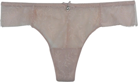 SEXI KORONKOWE MAJTKI STRINGI DAMSKIE pudrowy XL