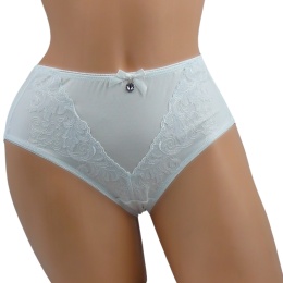 51528 ZMYSŁOWE PEŁNE DAMSKIE MAJTKI FIGI LANNY MODE 4XL białe