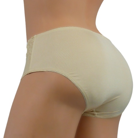 51528 ZMYSŁOWE PEŁNE DAMSKIE MAJTKI FIGI LANNY MODE XL beżowe