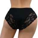 DAMSKIE KORONKOWE majtki figi 3XL czarne Yibili
