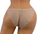 LULALO 179 KORONKOWE MAJTKI BRAZYLIANY beżowe XL