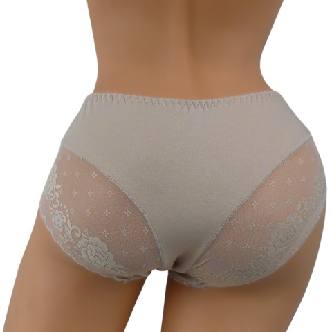 BAWEŁNIANE figi damskie Ania Lu Lo 249 L beż