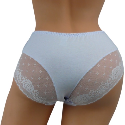 BAWEŁNIANE figi damskie Ania Lu Lo 249 XL biały