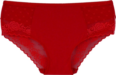 BAWEŁNIANE figi damskie Ania Lu Lo 249 L czerwień