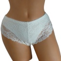 KAROMI Damskie Figi Majtki Bawełniane z Koronką 3XL ecry