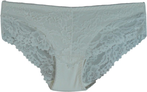 KAROMI Damskie Figi Majtki Bawełniane z Koronką 3XL ecry