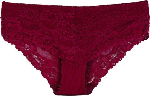 KORONKOWE MAJTKI FIGI DAMSKIE XL bordowe