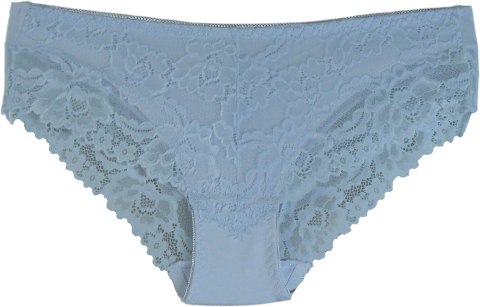 KAROMI Damskie Figi Majtki Bawełniane z Koronką XL białe