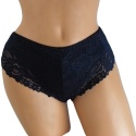 KAROMI Damskie Figi Majtki Bawełniane z Koronką XL granatowe