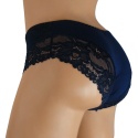KAROMI Damskie Figi Majtki Bawełniane z Koronką XL granatowe
