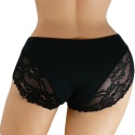 KAROMI Damskie Figi Majtki Bawełniane z Koronką 3XL czarne
