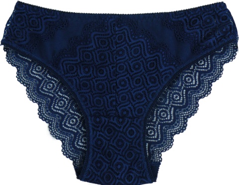 KORONKOWE majtki damskie FULINA 6609 XL/2XL granat