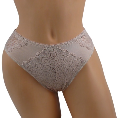 KORONKOWE majtki damskie FULINA 6609 L/XL beżowe