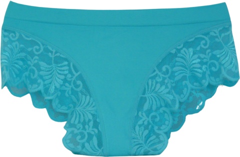 KAROMI MAJTKI DAMSKIE figi KORONKOWE roz. uniwersalny turkusowe