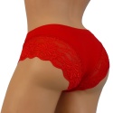 KAROMI MAJTKI DAMSKIE figi KORONKOWE roz. uniwersalny czerwone