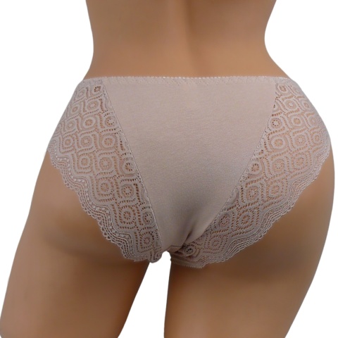 MEGA Wygodne Figi Damskie FULINA 6608 beżowe XL