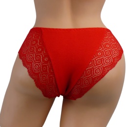 MEGA Wygodne Figi Damskie FULINA 6608 czerwone XL