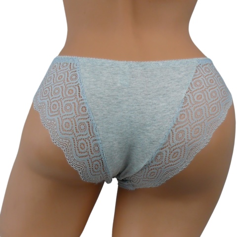 MEGA Wygodne Figi Damskie FULINA 6608 szare XL