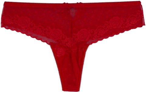 AniaLULO 232 STRINGI KORONKOWE XL czerwone