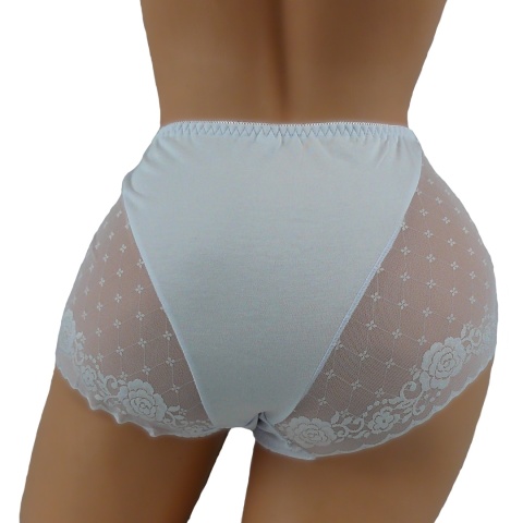 DAMSKIE KORONKOWE majtki DORIMODES 336 PLUS SIZE białe 2XL