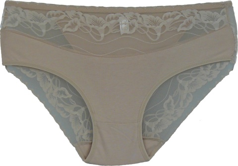 DORIMODES 6821 DAMSKIE MAJTKI KORONKOWE bawełniane beżowe L