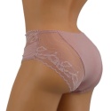 Damskie Wygodne Majtki Bawełniane Figi z Koronką KAROMI dusty pink 2XL