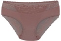 Damskie Wygodne Majtki Bawełniane Figi z Koronką KAROMI dusty pink 2XL