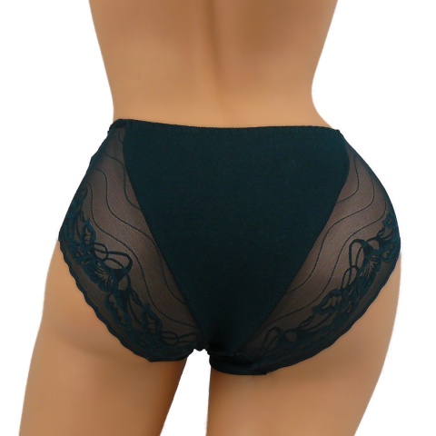 DORIMODES 6821 DAMSKIE MAJTKI KORONKOWE bawełniane ciemna zieleń 2XL