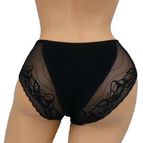 DORIMODES 6821 DAMSKIE MAJTKI KORONKOWE bawełniane czarne L