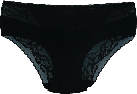 DORIMODES 6821 DAMSKIE MAJTKI KORONKOWE bawełniane czarne L
