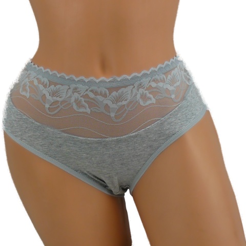 DORIMODES 6821 DAMSKIE MAJTKI KORONKOWE bawełniane szary 2XL
