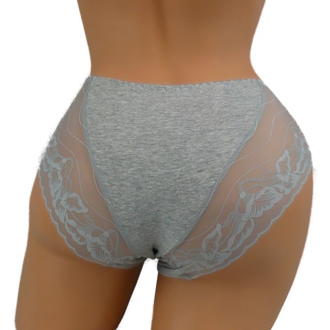 DORIMODES 6821 DAMSKIE MAJTKI KORONKOWE bawełniane szary 2XL