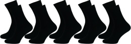 5x SKARPETY MĘSKIE CZARNE bawełniane AURA.VIA 39-42