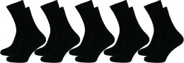 5x SKARPETY MĘSKIE CZARNE bawełna AURA.VIA 43-46